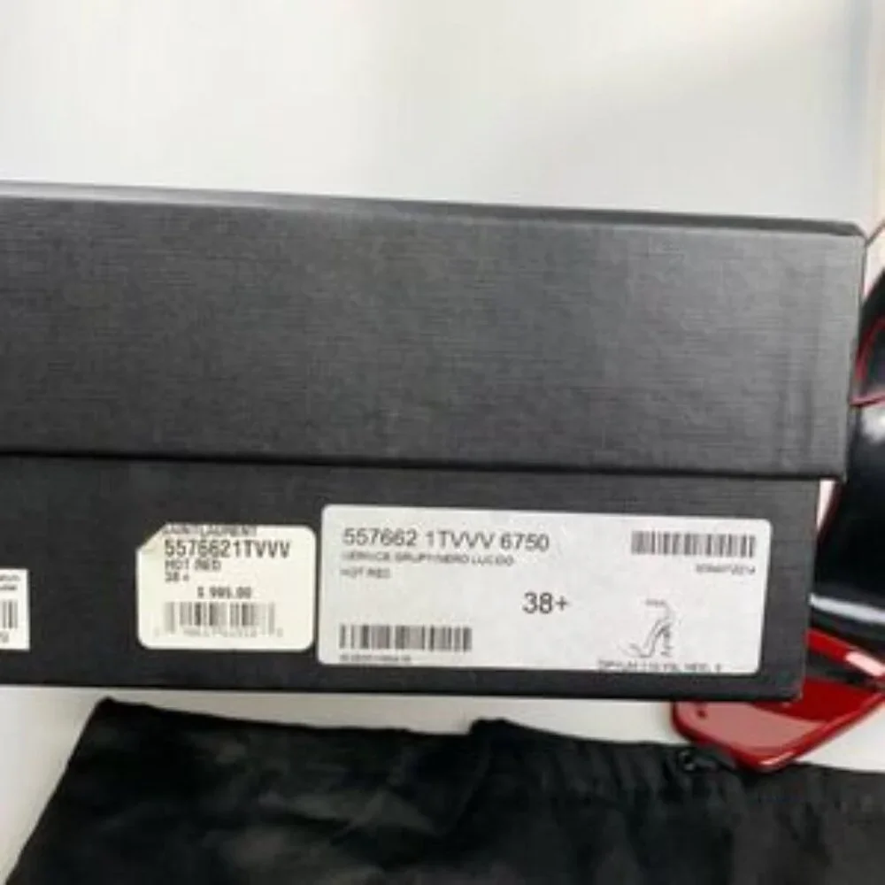 NIB Saint Laurent Opyum 110 in Patent Leather Heeled Sandal Red - Picture 11 of 15